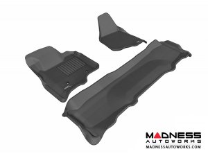 Ford F-250/ 350/ 450 Super Duty Crew Cab Floor Mats (Set of 3) - Black by 3D MAXpider